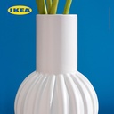 IKEA SKOGSTUNDRA Vas Bunga Putih 27cm