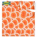 IKEA KRANSMALVA Sarung Duvet 200x200 dan Bantal 50x80 Motif Bunga