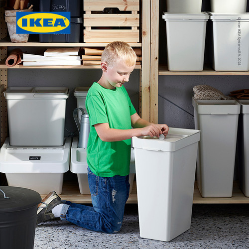 IKEA HALLBAR Tempat Sampah dengan Tutup Kapasitas 35 L