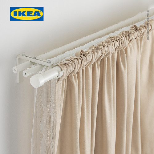 IKEA HUGAD Batang Tirai Gorden/Jendela Adjustable 210-385 cm