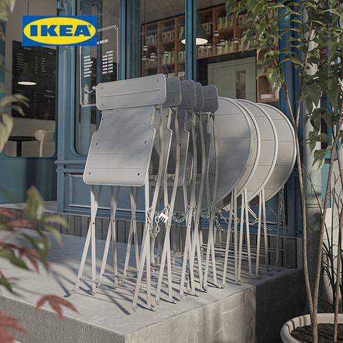 IKEA SUNDSO Meja Luar Ruangan Serbaguna Abu-Abu 65cm