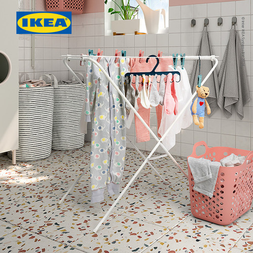 IKEA JALL Jemuran Baju Dalam/Luar Ruangan Putih