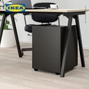 IKEA TROTTEN Unit Laci Beroda Dengan 3 Laci Hitam 40x47x56 cm