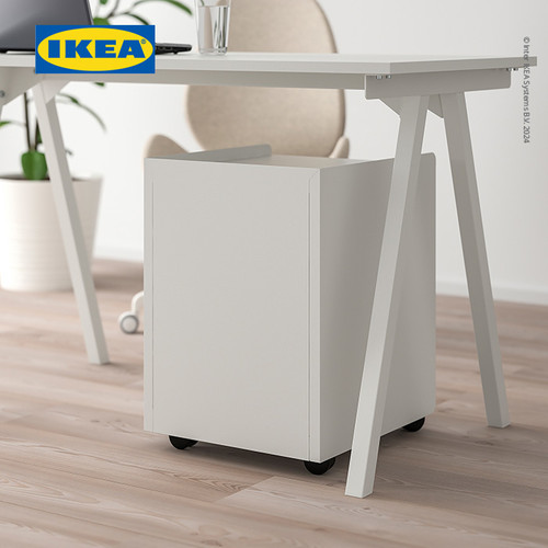 IKEA TROTTEN Unit Laci Beroda Dengan 3 Laci Putih 40x47x56 cm