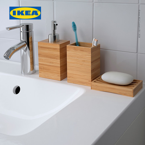 IKEA DRAGAN Tempat Sikat Gigi Minimalis Bahan Bambu