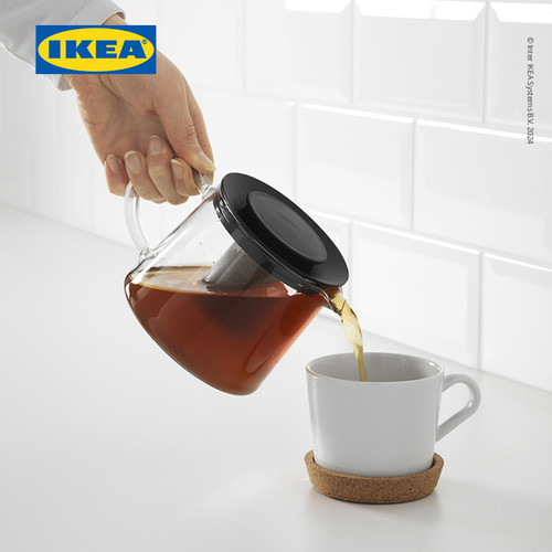 IKEA RIKLIG Teko Kopi dan Teh Bahan Kaca 0.6L