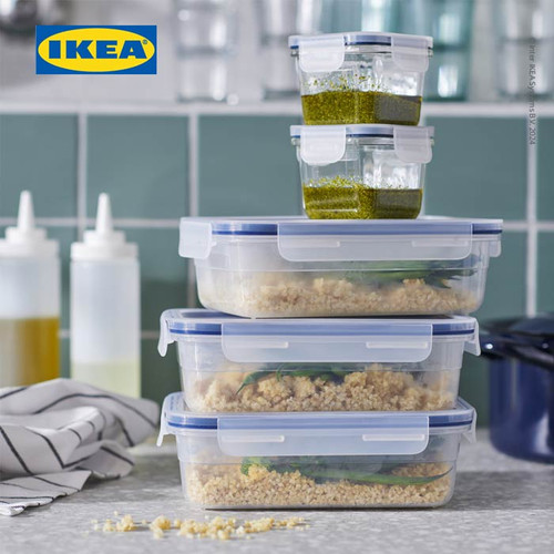 IKEA 365+ Tempat Makanan Tanpa Tutup Plastik Persegi Panjang 1L