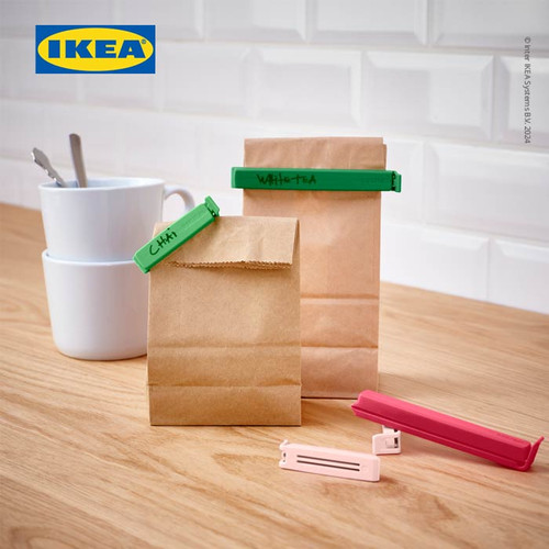 IKEA BEVARA Klip Penutup Plastik Warna Campuran Isi 26Pcs