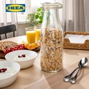 IKEA KORKEN Stoples Bentuk Botol dengan Penutup Kaca Bening 1.4L