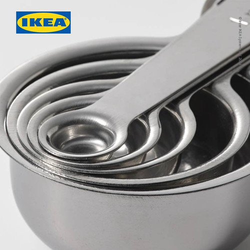 IKEA VARDAGEN Sendok Takar Bahan Stainless Set Isi 5pcs