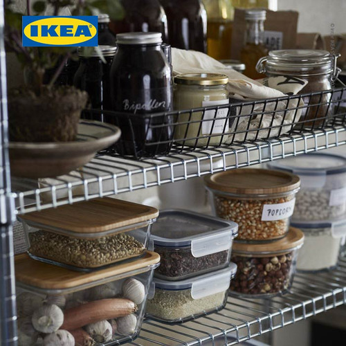 IKEA 365+ Tempat Makanan Kaca Persegi Panjang 3.1L