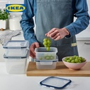 IKEA 365+ Tempat Makanan Dengan Tutup Plastik Set Isi 4pcs