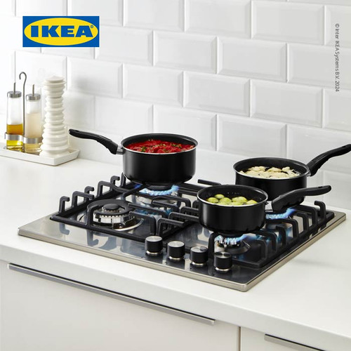 IKEA KAVALKAD Panci Saus Set Isi 3pcs