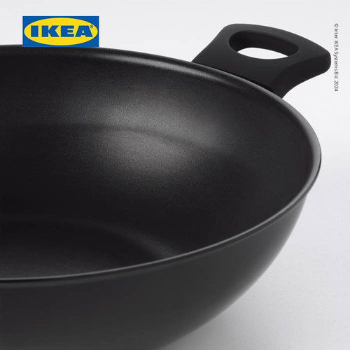 IKEA HEMLAGAD Wajan Dengan Penutup Hitam 28cm