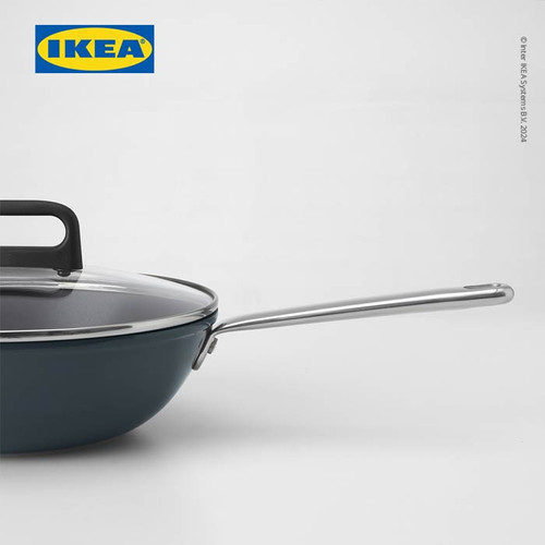 IKEA SILVERLAX Wajan Dengan Penutup Lapisan Anti Lengket 28cm