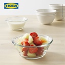 IKEA VARDAGEN Mangkuk Saji Kaca Bening 15cm