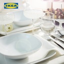 IKEA VARDERA Piring Makan Cekung Putih 20x20 cm