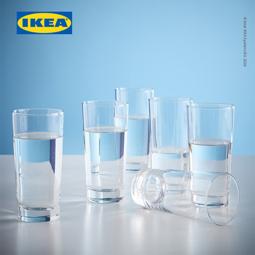 IKEA GODIS Gelas Kaca untuk Minum 40cl Kaca Isi 6pcs