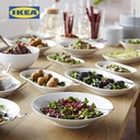 IKEA 365+ Mangkok Makan Sisi Miring Putih 28 cm