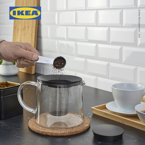 IKEA RIKLIG Teko Kopi dan Teh Bahan Kaca 1.5L