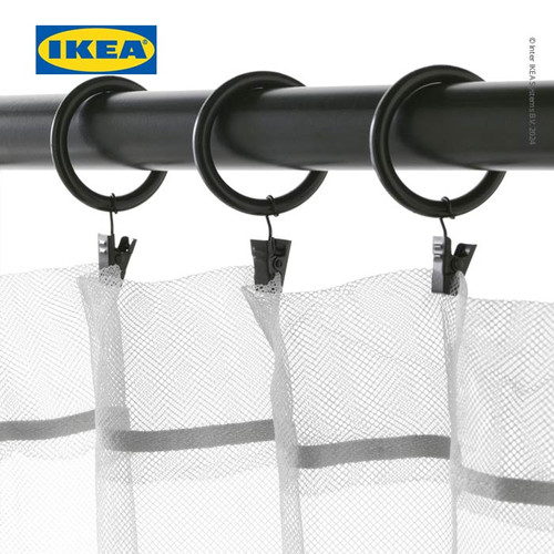 IKEA SYRLIG Gelang Gorden Dengan Klip Pengait 38 mm Isi 10pcs