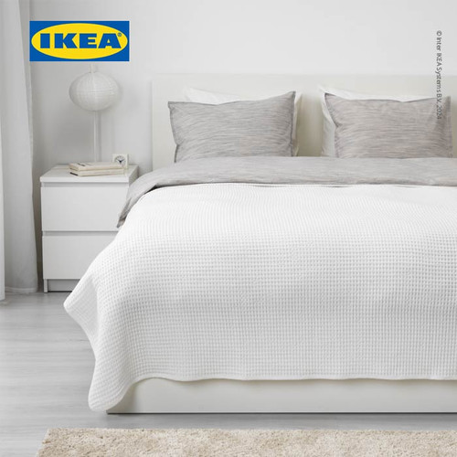 IKEA VARELD Penutup Tempat Tidur Putih 230x250 cm