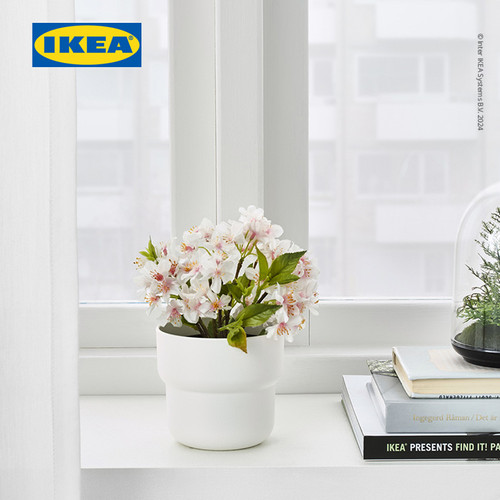 IKEA FORENLIG Pot Tanaman Putih 9 cm