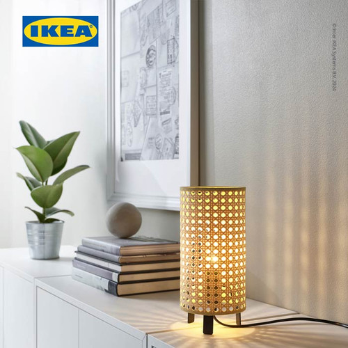 IKEA SAXHYTTAN Lampu Meja / Lampu Baca Krem/Hitam Minimalis