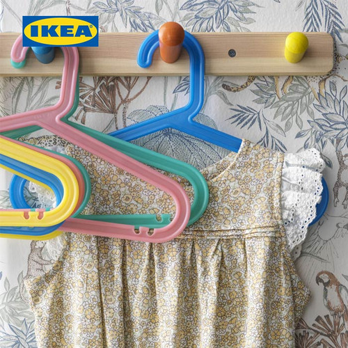 IKEA BAGIS Gantungan Baju Anak Aneka Warna Isi 8pcs