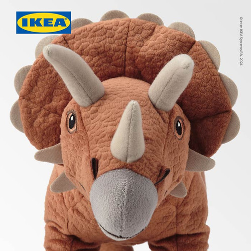 IKEA JATTELIK Boneka Dinosaurus Triceratops 46 cm