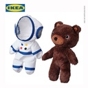 IKEA AFTONSPARV Boneka Astronot Beruang 28 cm