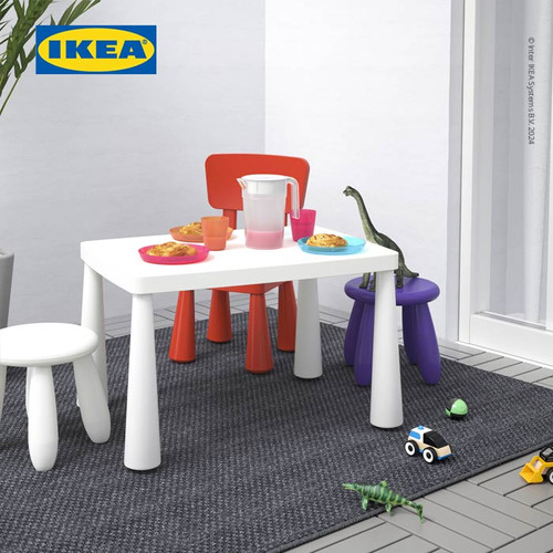 IKEA MAMMUT Meja Belajar Kecil Anak Dalam/Luar Ruangan