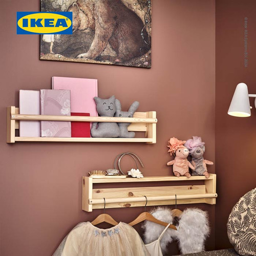 IKEA FLISAT Rak Penyimpanan Dinding Serbaguna Bahan Kayu 70x9x16 cm