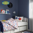 IKEA SLAKT Rangka Tempat Tidur Anak Dengan Dasar Kayu Berpalang Putih