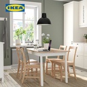 IKEA PINNTORP Meja Makan Minimalis Cokelat/Putih125x75 cm