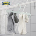 IKEA SLIBB Gantungan Baju Dengan 8 Klip Multifungsi