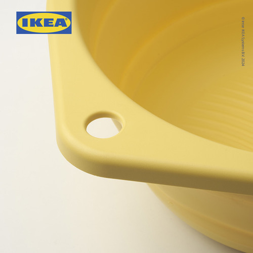 IKEA PEPPRIG Bak Cuci Dapat Dilipat Kuning 27 cm