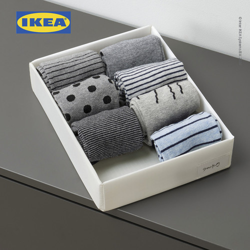 IKEA STUK Kotak Penyimpanan Pengatur Serbaguna Putih 26x20x6 cm