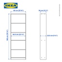 IKEA FINNBY Rak Buku Serbaguna Hitam 60x180 cm