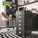 IKEA HELMER Unit Laci Beroda Mudah Dipindahkan Hitam 28x69 cm