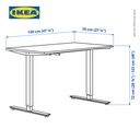 IKEA TROTTEN Meja Kerja / Belajar Adjustable Putih 120x70 cm