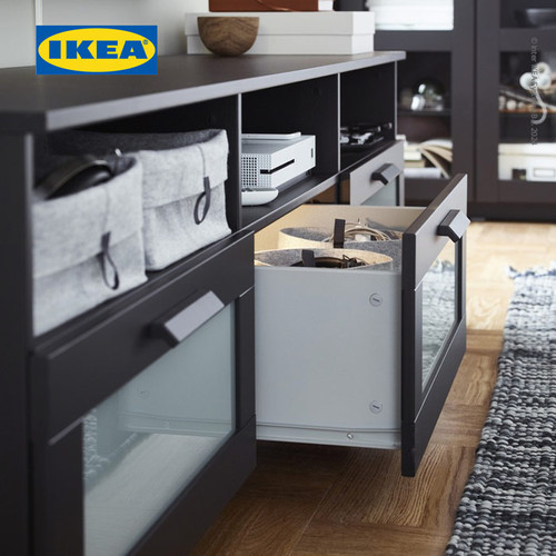 IKEA BRIMNES Meja TV Dengan Penyimpanan Hitam 180x41x53 cm