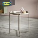 IKEA GLADOM Meja Baki Multifungsi Abu-Abu/Krem Bahan Baja 45x53 cm