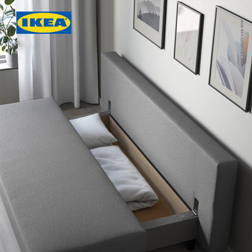 IKEA ALVDALEN Sofa Bed 3 Dudukan Minimalis Knisa Abu-Abu/Krem