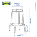 IKEA RASKOG Bangku / Stool Bar Minimalis Hitam 63 cm