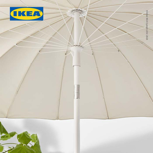 IKEA SAMSO Tenda Payung Dapat Dimiringkan Krem 200cm