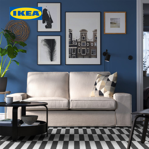 IKEA KIVIK Sofa 2 Dudukan Nyaman Minimalis Krem Muda