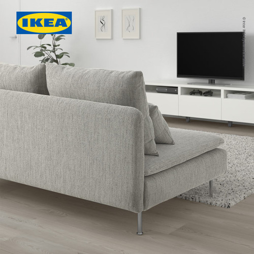 IKEA SODERHAMN Sofa 3 Dudukan Krem/Cokelat Minimalis