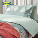 IKEA FOSSTA Sarung Duvet 150x200 dan Sarung Bantal 50x80 Hijau