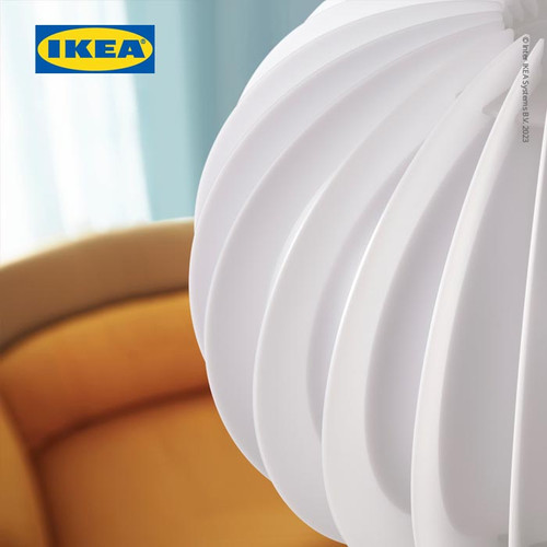 IKEA HAVSFJADER  Kap Lampu Gantung Putih Diameter 42cm